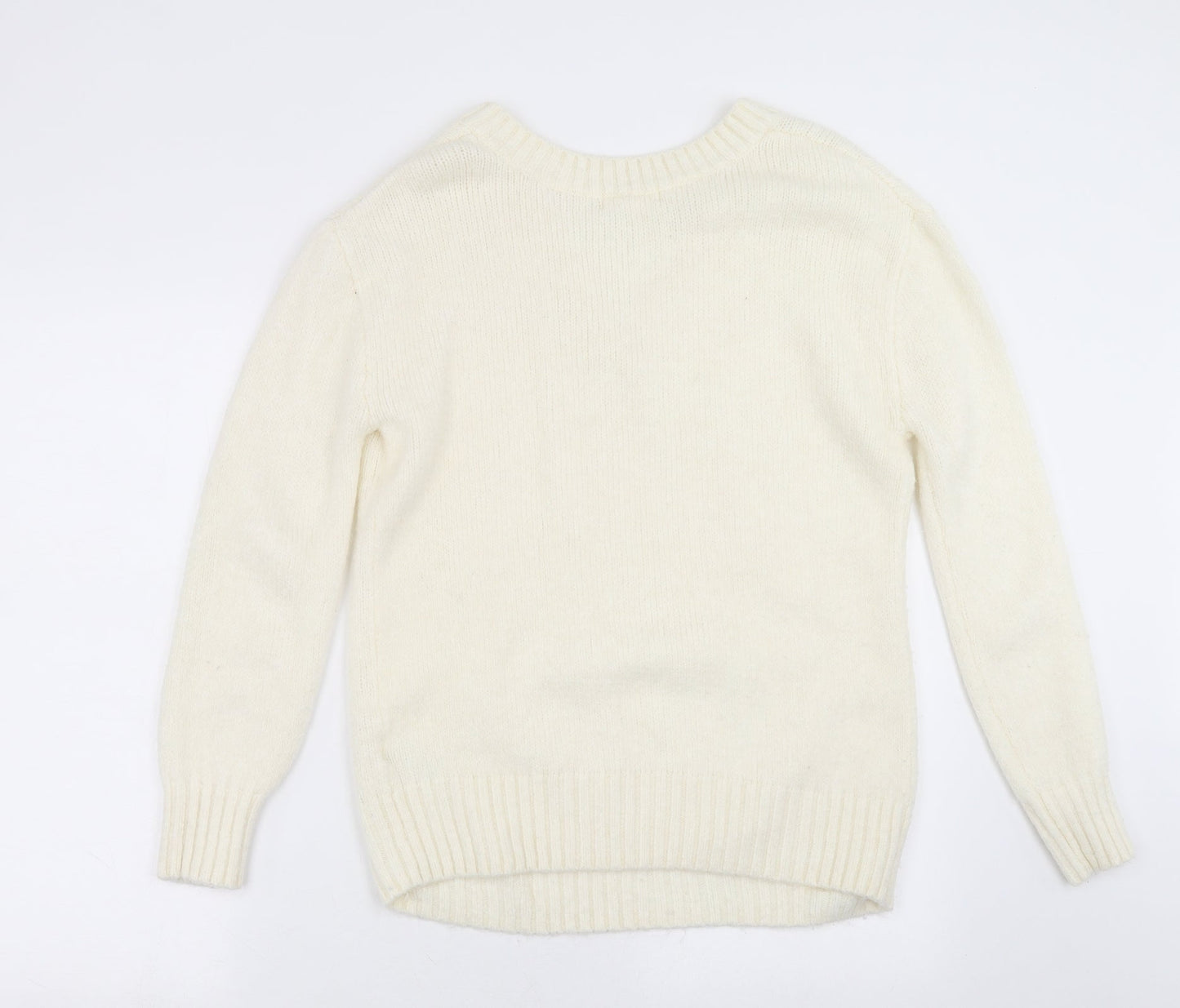 Womens UK Size XS H&M Ivory Pullover Jumper