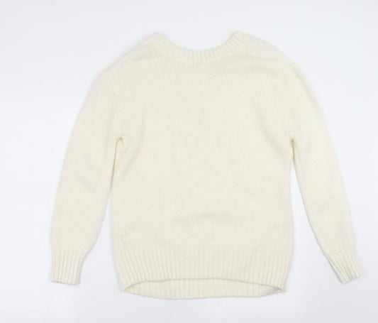 Womens UK Size XS H&M Ivory Pullover Jumper