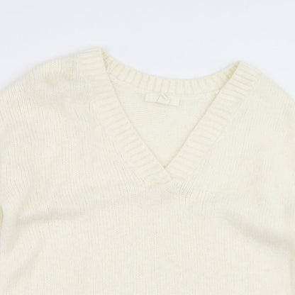 Womens UK Size XS H&M Ivory Pullover Jumper