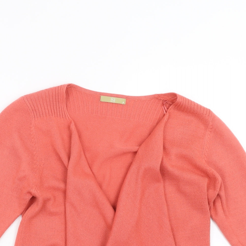 TU Womens Pink  Knit Cardigan Jumper Size 8