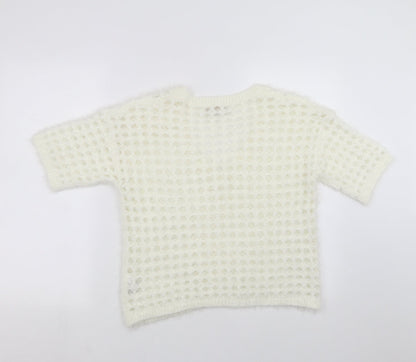 Womens UK Size M NEXT Ivory Pullover Jumper