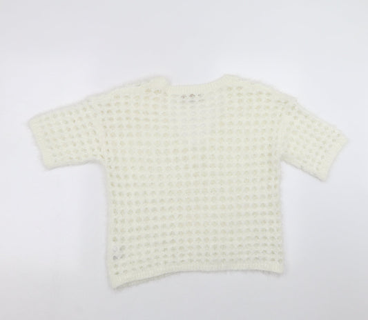 Womens UK Size M NEXT Ivory Pullover Jumper