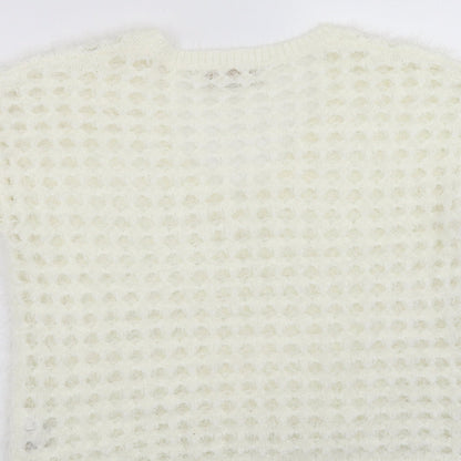 Womens UK Size M NEXT Ivory Pullover Jumper