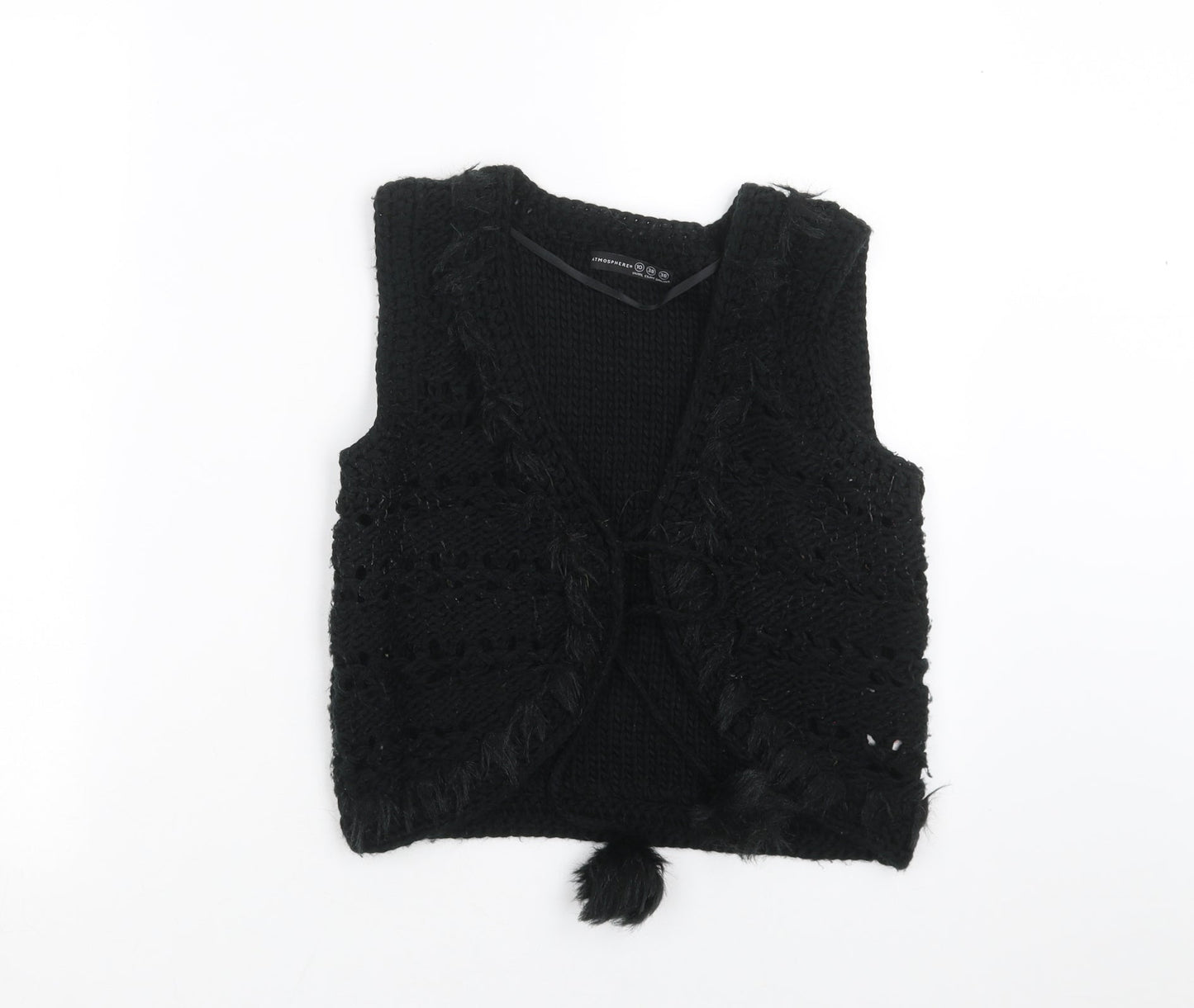 Primark Womens Black  Knit Cardigan Jumper Size 10