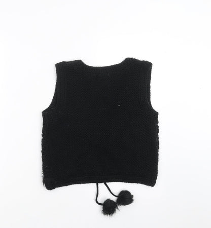 Primark Womens Black  Knit Cardigan Jumper Size 10