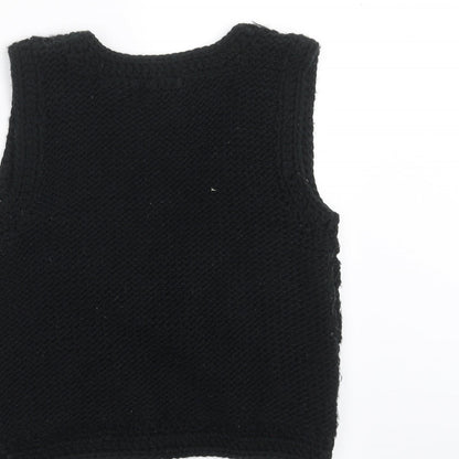 Primark Womens Black  Knit Cardigan Jumper Size 10