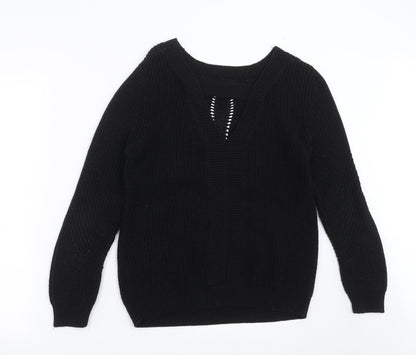Primark Womens Black  Knit Pullover Jumper Size 10