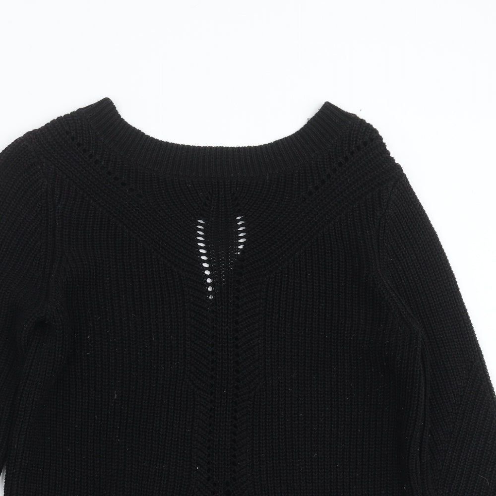 Primark Womens Black  Knit Pullover Jumper Size 10