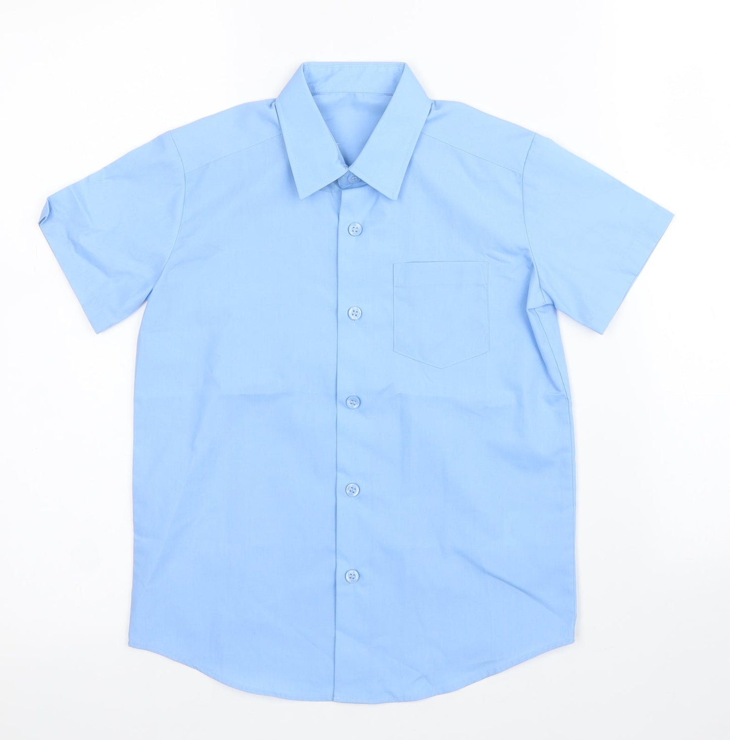 George Boys Blue   Basic Button-Up Size 6-7 Years