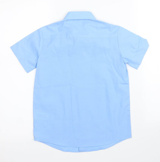 George Boys Blue   Basic Button-Up Size 6-7 Years