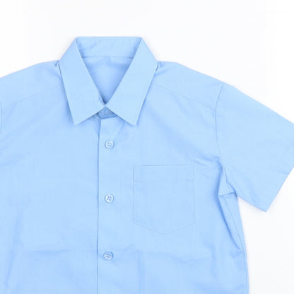 George Boys Blue   Basic Button-Up Size 6-7 Years