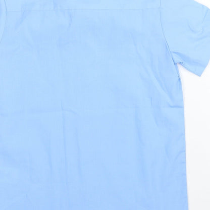 George Boys Blue   Basic Button-Up Size 6-7 Years