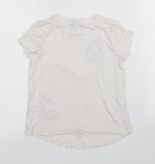 TU Girls White   Basic T-Shirt Size 5 Years