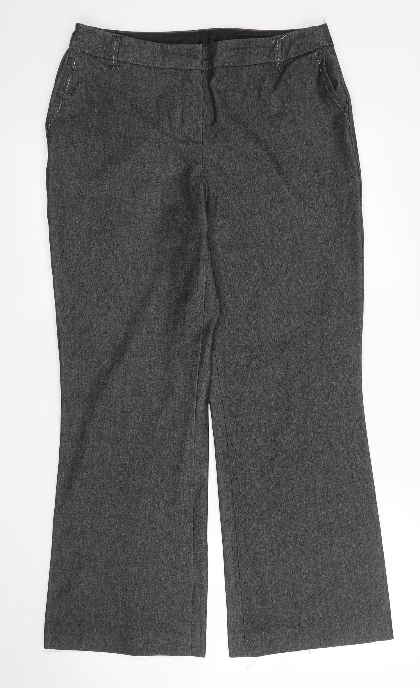 Womens UK Size 32 in M&S Regular Fit  Grey Trousers