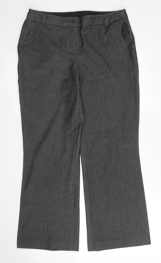 Womens UK Size 32 in M&S Regular Fit  Grey Trousers