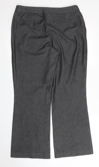 Womens UK Size 32 in M&S Regular Fit  Grey Trousers