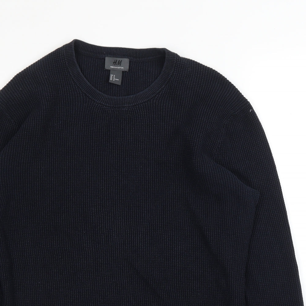 H&M Mens Blue   Pullover Jumper Size M