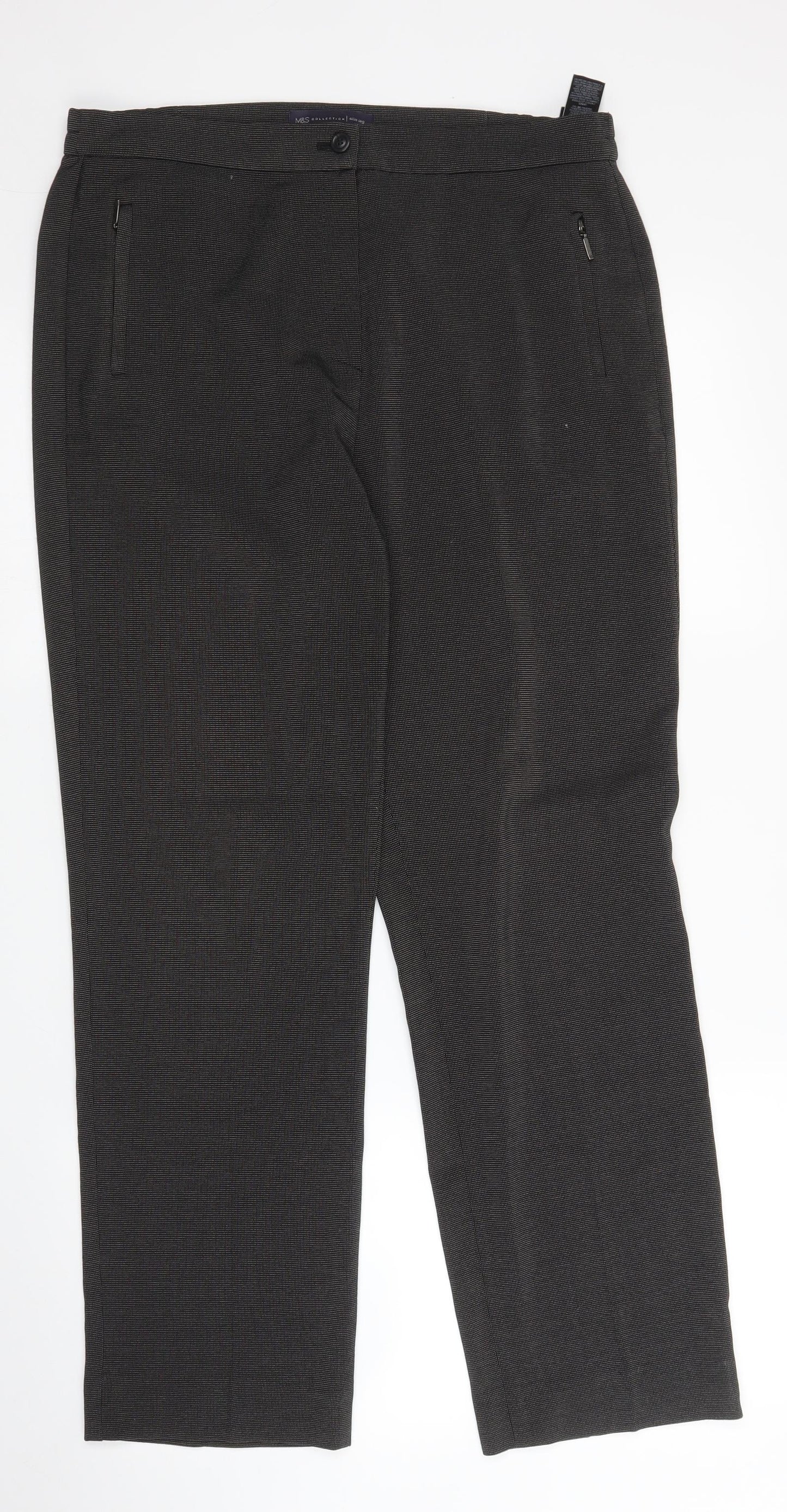 Womens UK Size 12 M&S Regular Fit  Grey Trousers