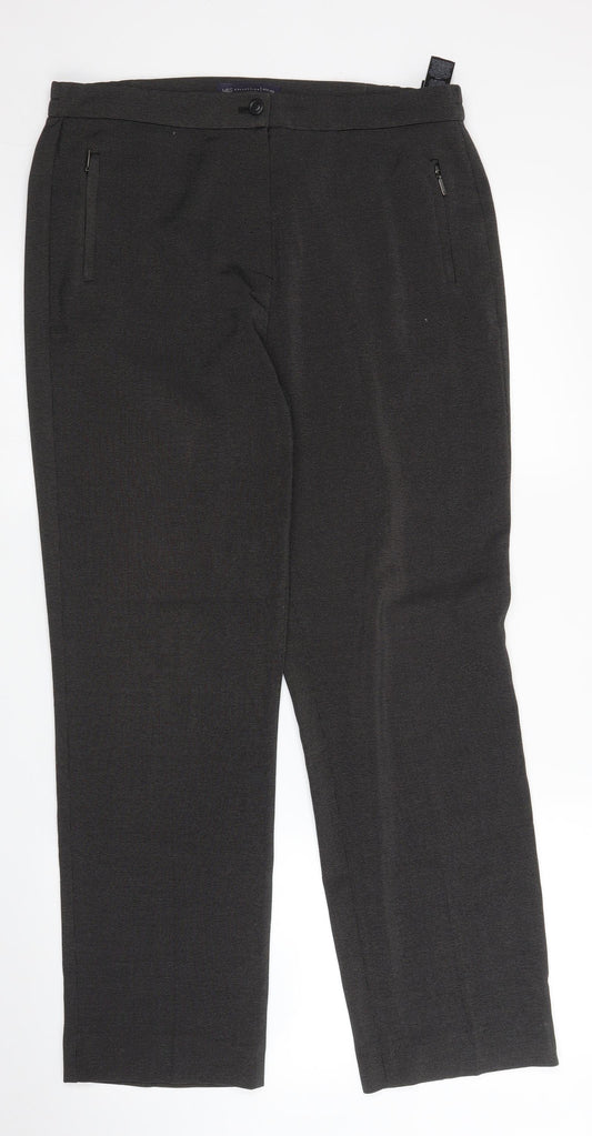 Womens UK Size 12 M&S Regular Fit  Grey Trousers