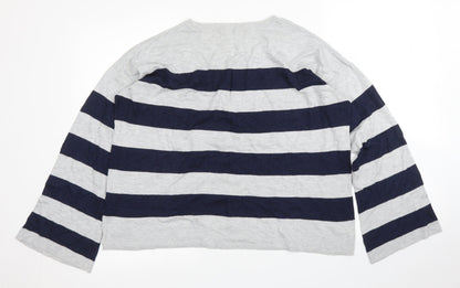 George Womens Grey Striped  Pullover Jumper Size 6