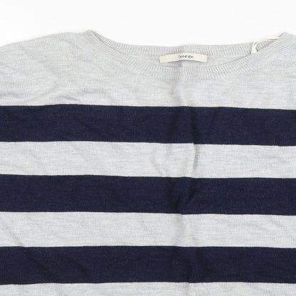 George Womens Grey Striped  Pullover Jumper Size 6