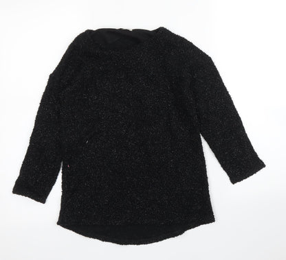 NEXT Girls Black   Pullover Jumper Size 8 Years
