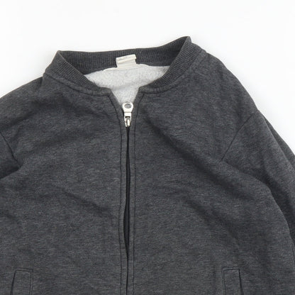 H&M Girls Grey   Full Zip Jumper Size 7 Years