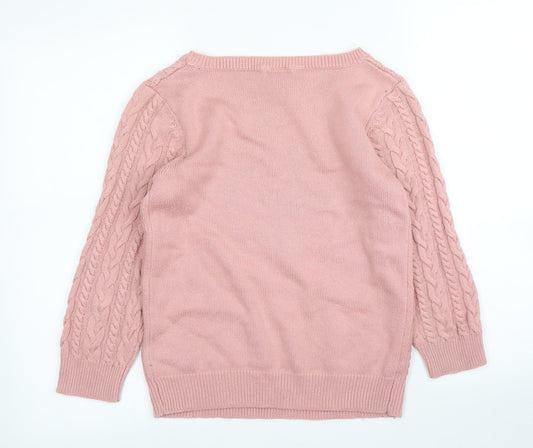 Womens UK Size S H&M Pink Pullover Jumper