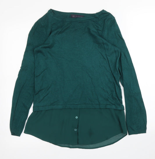 M&S Womens Green   Basic Blouse Size 8