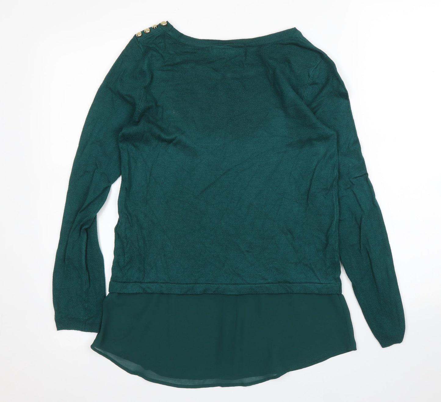 M&S Womens Green   Basic Blouse Size 8