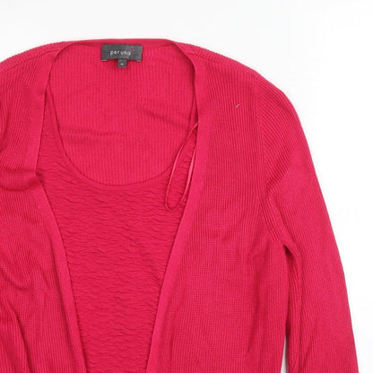 Womens UK Size 10 M&S Pink Cardigan Jumper