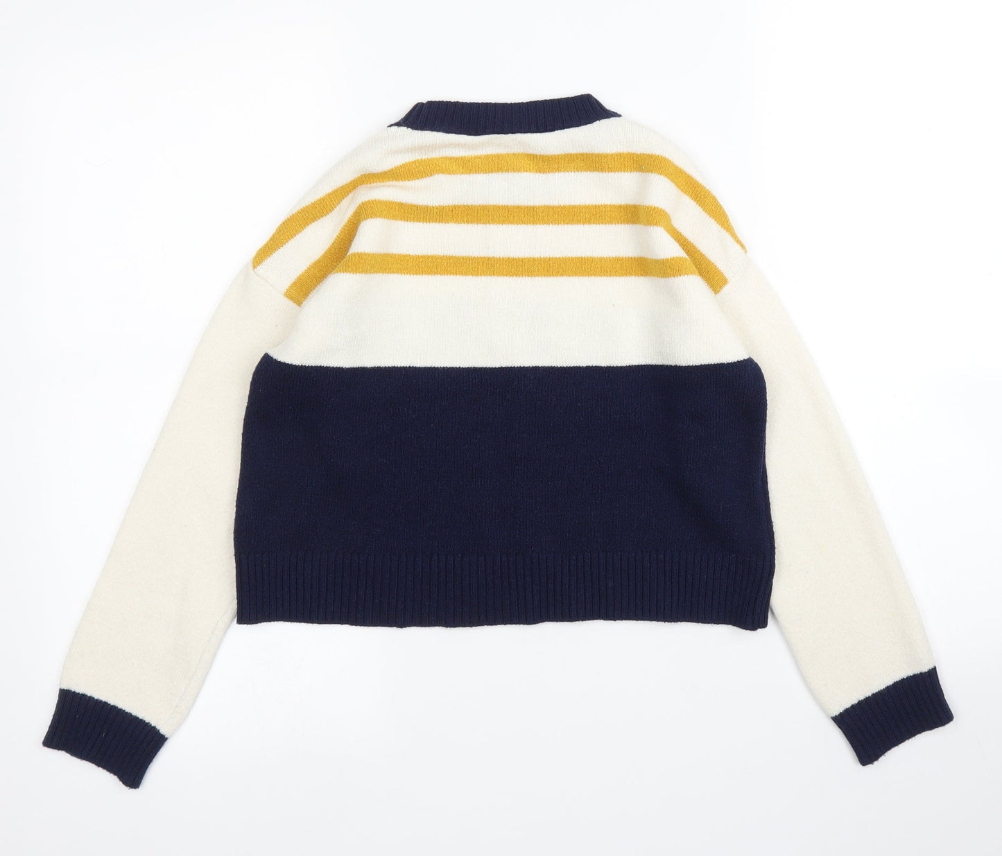 Matalan Girls Blue Striped  Pullover Jumper Size 12 Years