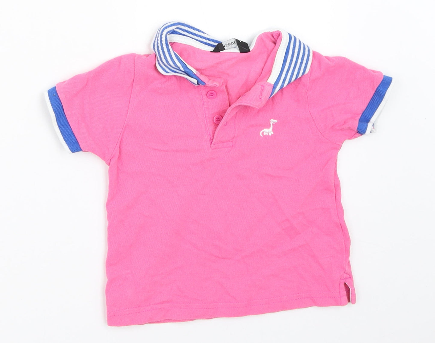 George Boys Pink   Basic Polo Size 12-18 Months