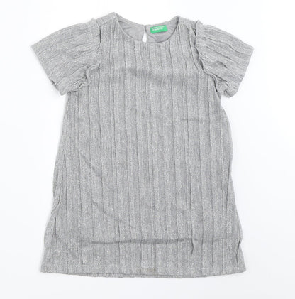 United Colors of Benetton Girls Silver   Basic Blouse Size 2 Years