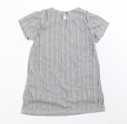 United Colors of Benetton Girls Silver   Basic Blouse Size 2 Years