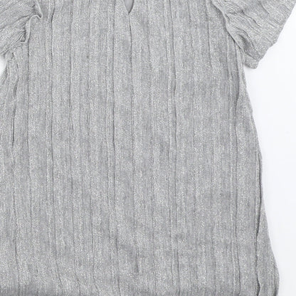 United Colors of Benetton Girls Silver   Basic Blouse Size 2 Years