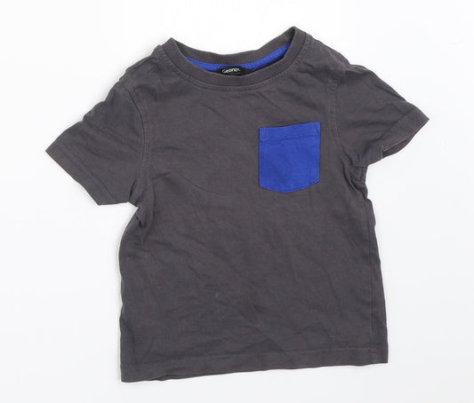 George Boys Grey   Basic T-Shirt Size 12-18 Months