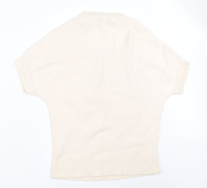Womens UK Size 14 Papaya Ivory Pullover Jumper