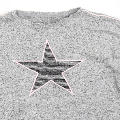 Nutmeg Girls Grey   Pullover Jumper Size 9-10 Years