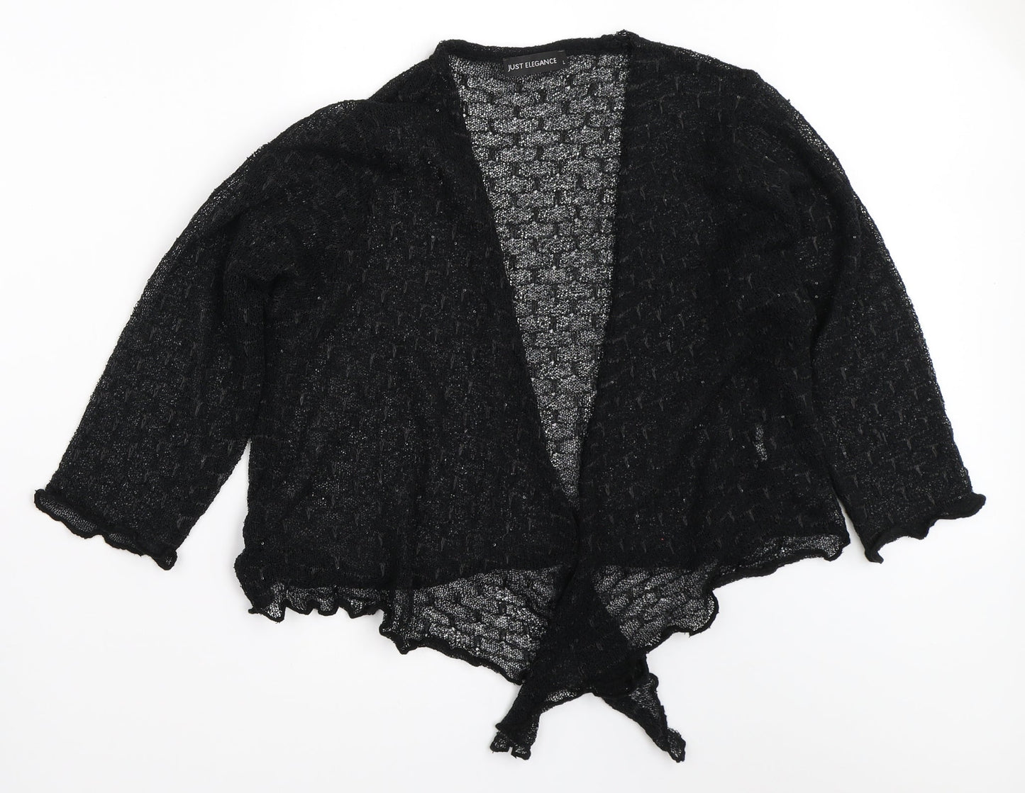 Just Elegance Womens Black   Cardigan Jumper Size L