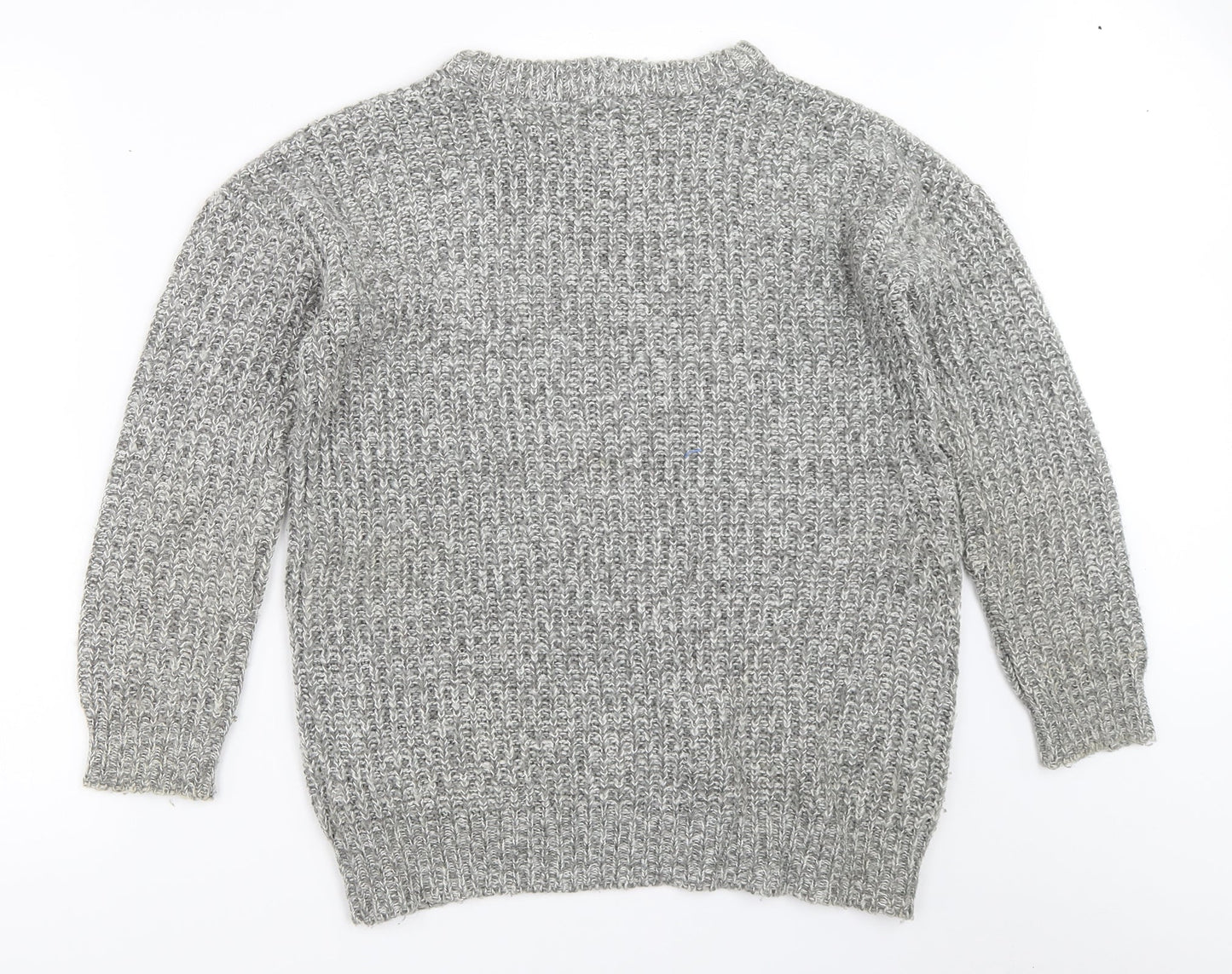 Womens UK Size S Papaya Grey Pullover Jumper