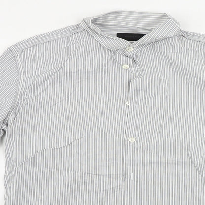 Mens UK Size 15 NICOLE FARHI Grey  Button-Up Long Sleeve Casual Shirt