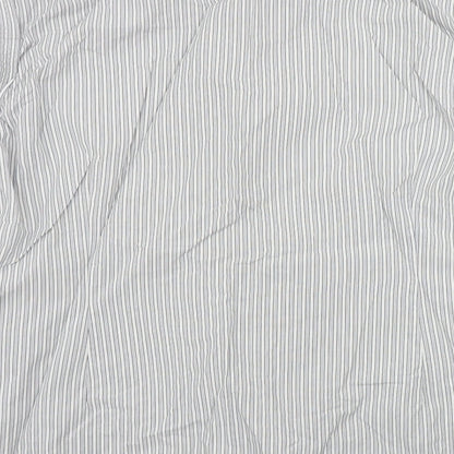 Mens UK Size 15 NICOLE FARHI Grey  Button-Up Long Sleeve Casual Shirt