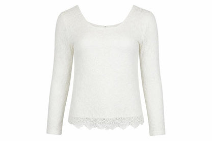 Reyon  Womens White Floral  Basic T-Shirt Size L