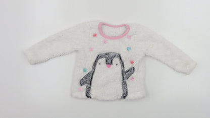 Nutmeg  Girls White   Pullover Jumper Size 2 Years