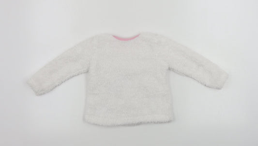 Nutmeg  Girls White   Pullover Jumper Size 2 Years