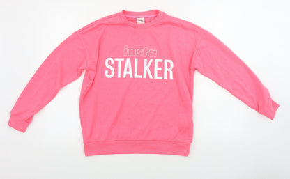 Womens UK Size S sinsay Pink Pullover Jumper