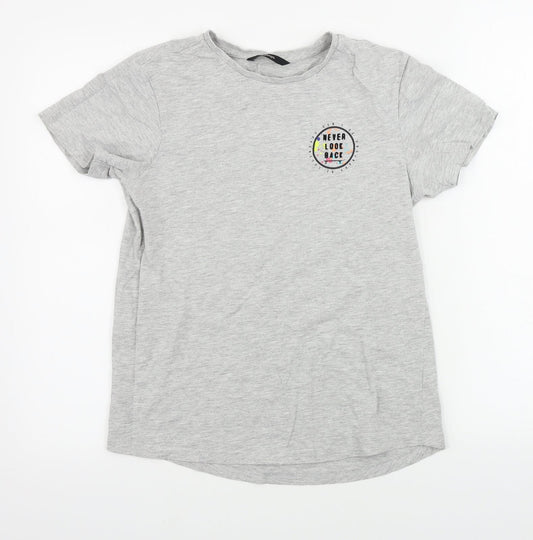 George  Boys Grey   Basic T-Shirt Size 13-14 Years
