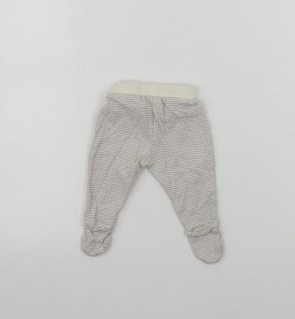 John Lewis  Baby Beige Striped  Sweatpants Trousers Size Newborn