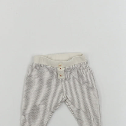 John Lewis  Baby Beige Striped  Sweatpants Trousers Size Newborn
